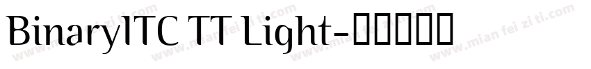 BinaryITC TT Light字体转换